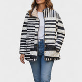 Ulla™ | Veste matelassée en mélange de rayures