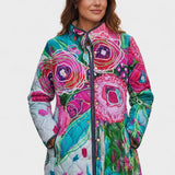 Roswitha™ | Veste matelassée avec fleurs en rose