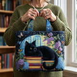 Sac Artisanal - Chat Noir sur Livres