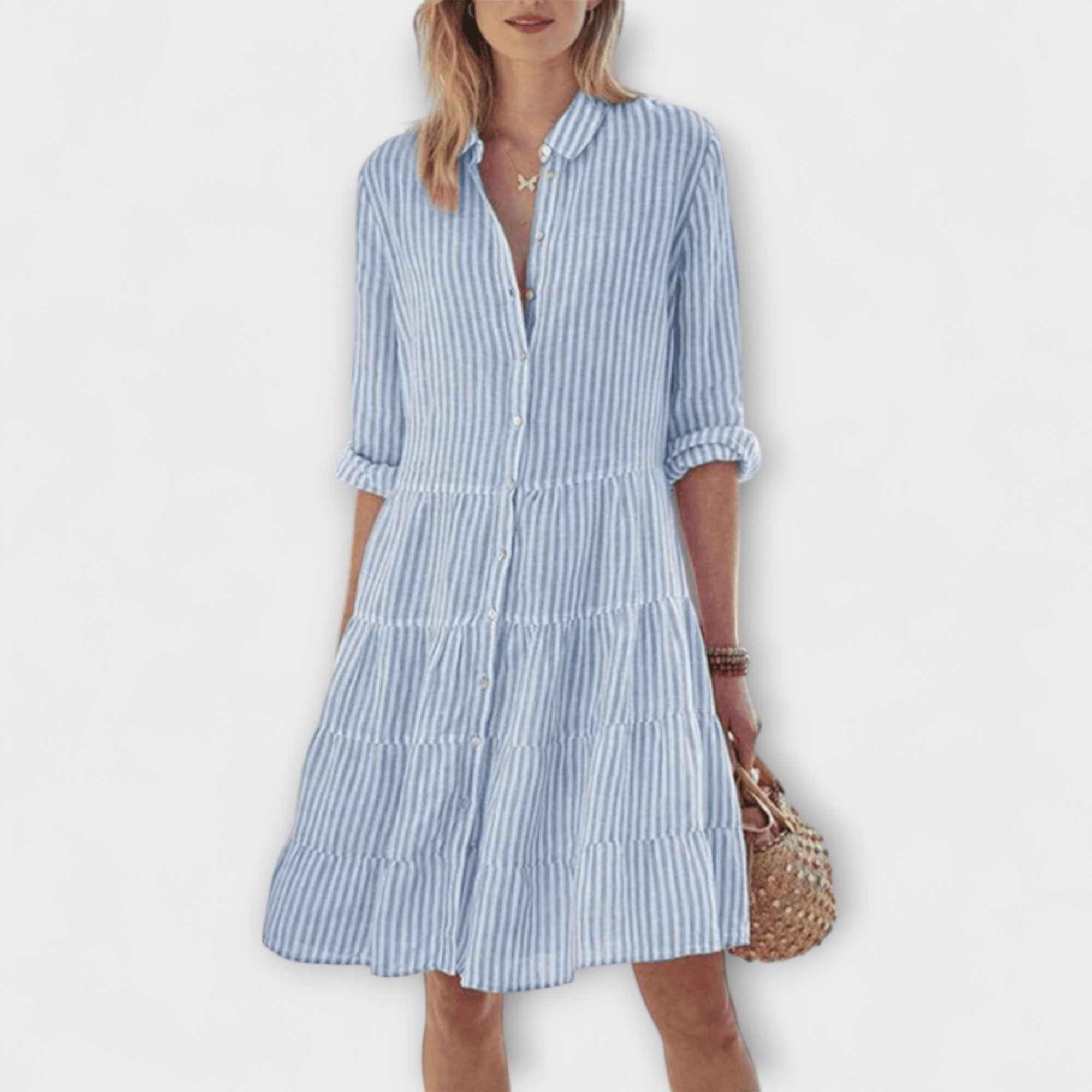 Nadie - Robe à Rayures Aérienne