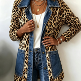 Regina™ | Veste longue avec imprimé léopard