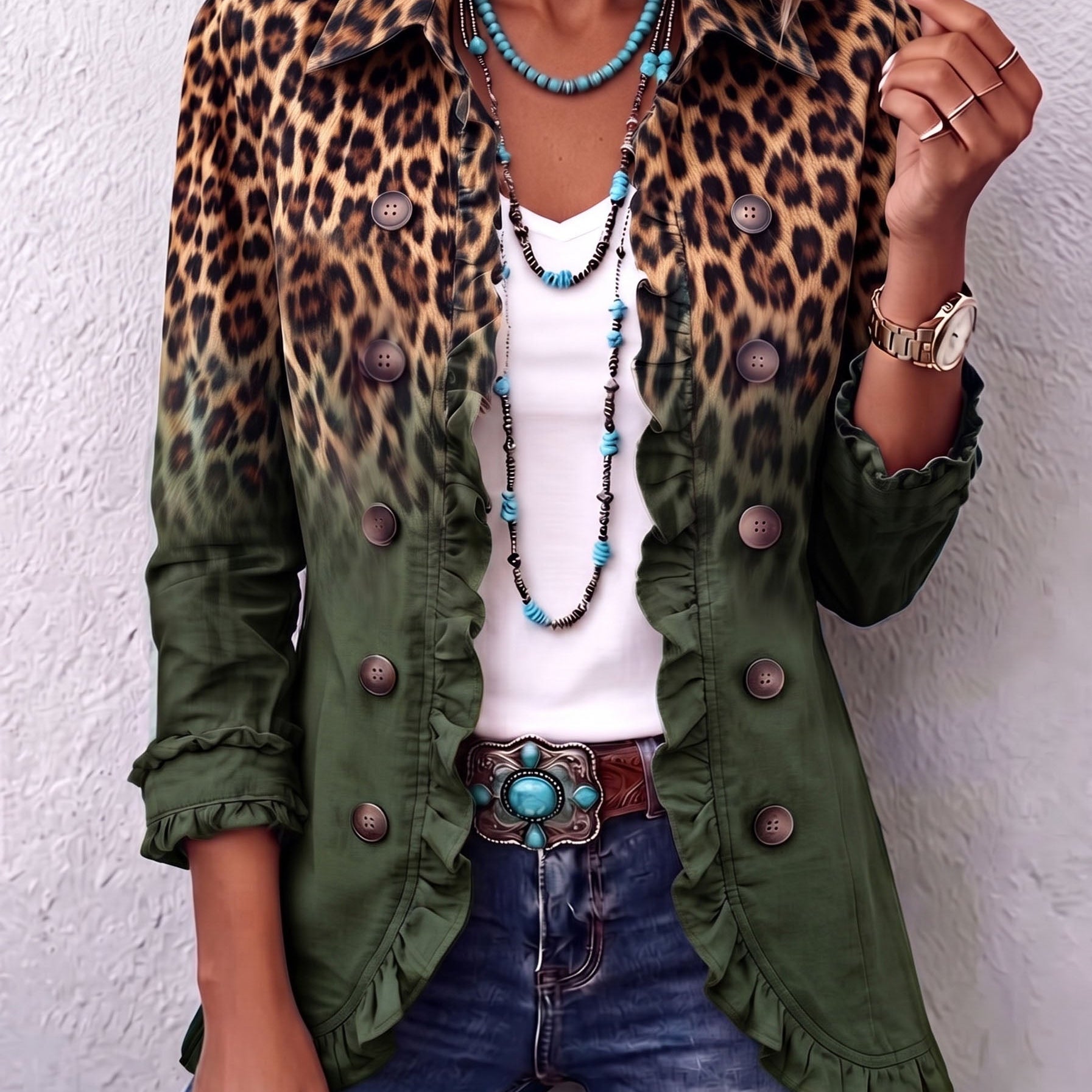 Barbara™ | Blazer dégradé léopard