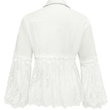 Susanne™ | Veste blanche avec volant ajouré