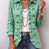 Elke™ | Blazer en vichy