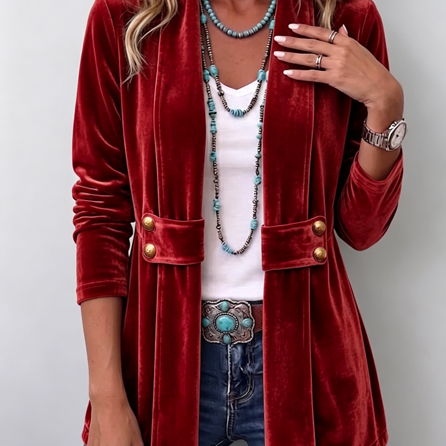 Katrin™ | Blazer ouvert avec éclat