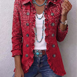 Martina™ | Blazer en rouge avec motif bandana