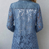 Doris™ | Blazer avec des fleurs ajourées