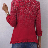 Martina™ | Blazer en rouge avec motif bandana