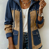Beate™ | Veste à capuche en look patchwork