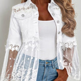 Susanne™ | Veste blanche avec volant ajouré