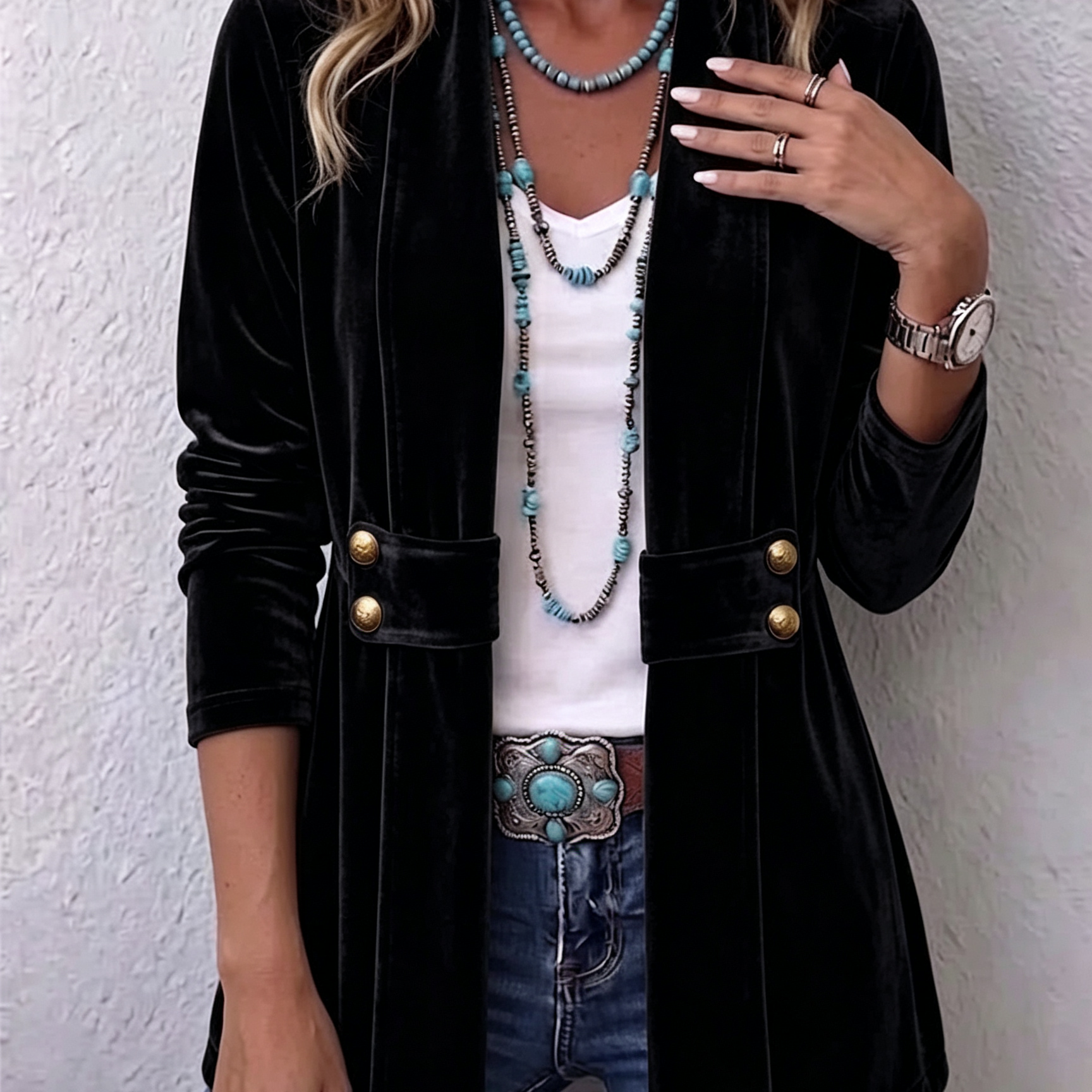 Katrin™ | Blazer ouvert avec éclat