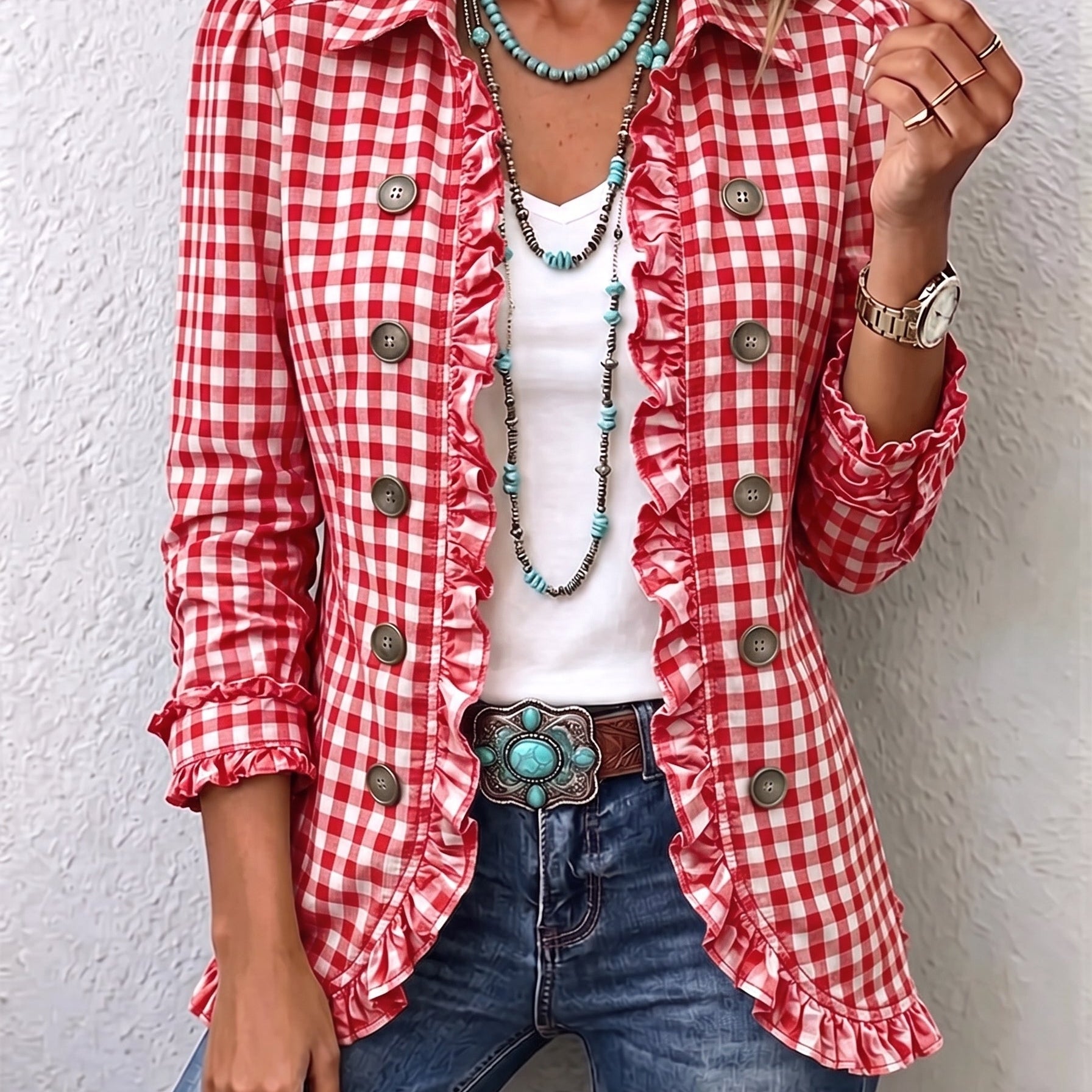 Elke™ | Blazer en vichy