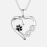 Collier Patte et Cœur avec Charme Infini