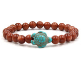 Bracelets en Perles de Pierre Naturelle Unique en Forme de Tortue