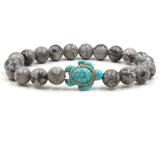 Bracelets en Perles de Pierre Naturelle Unique en Forme de Tortue