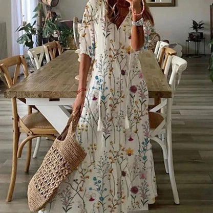 Michaela - Robe Boho avec couverture du ventre